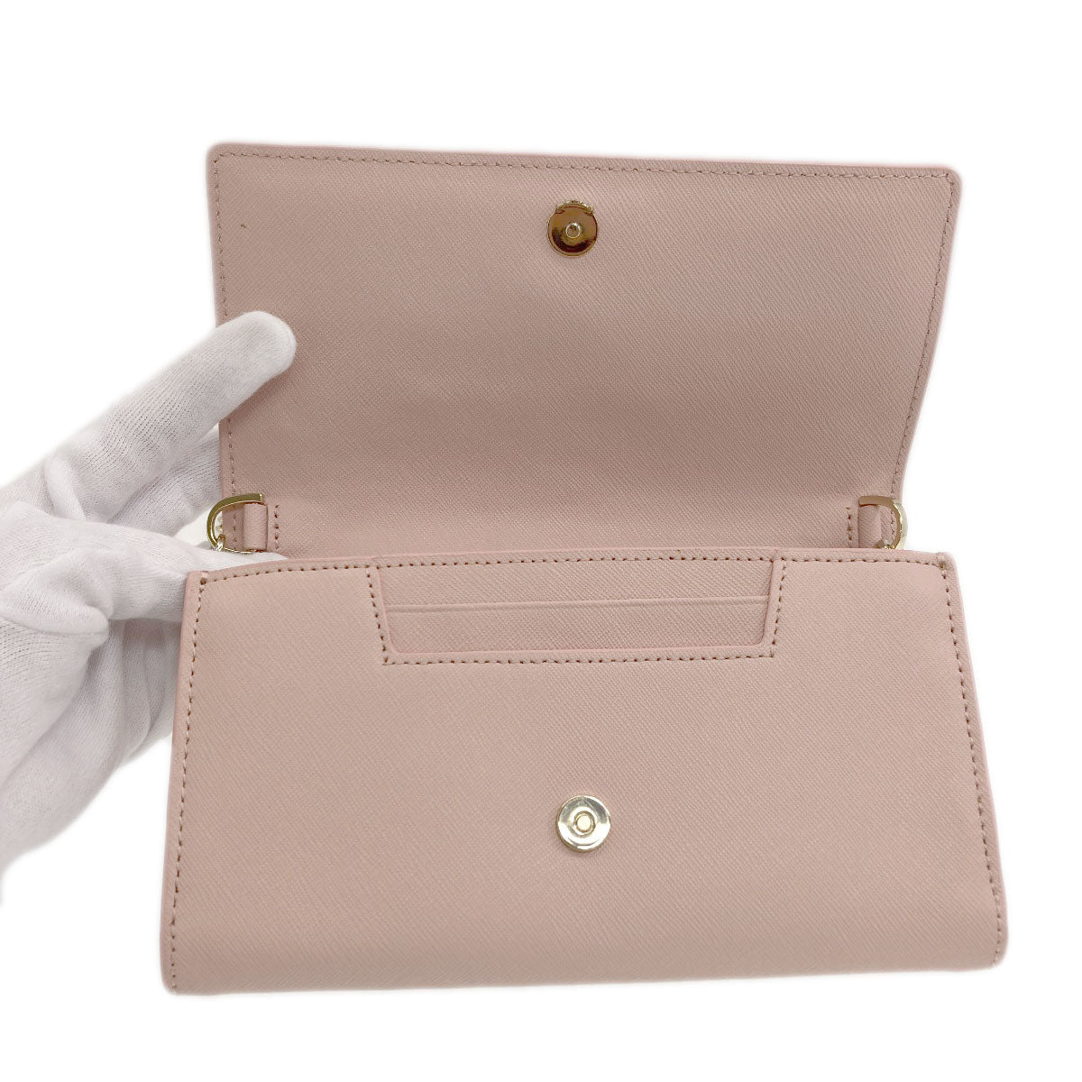 kate spade Heart Chain Wallet Long wallet (with coin pocket) Leather Ladies [Used]