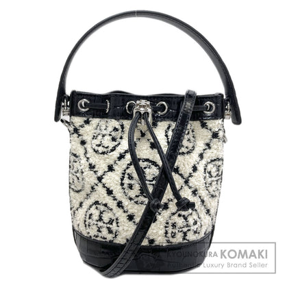 Tory Burch Boucle Mini Bucket 2WAY Handbag pile Ladies [Used]