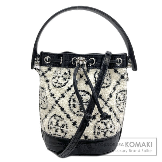 Tory Burch Boucle Mini Bucket 2WAY Handbag pile Ladies [Used]