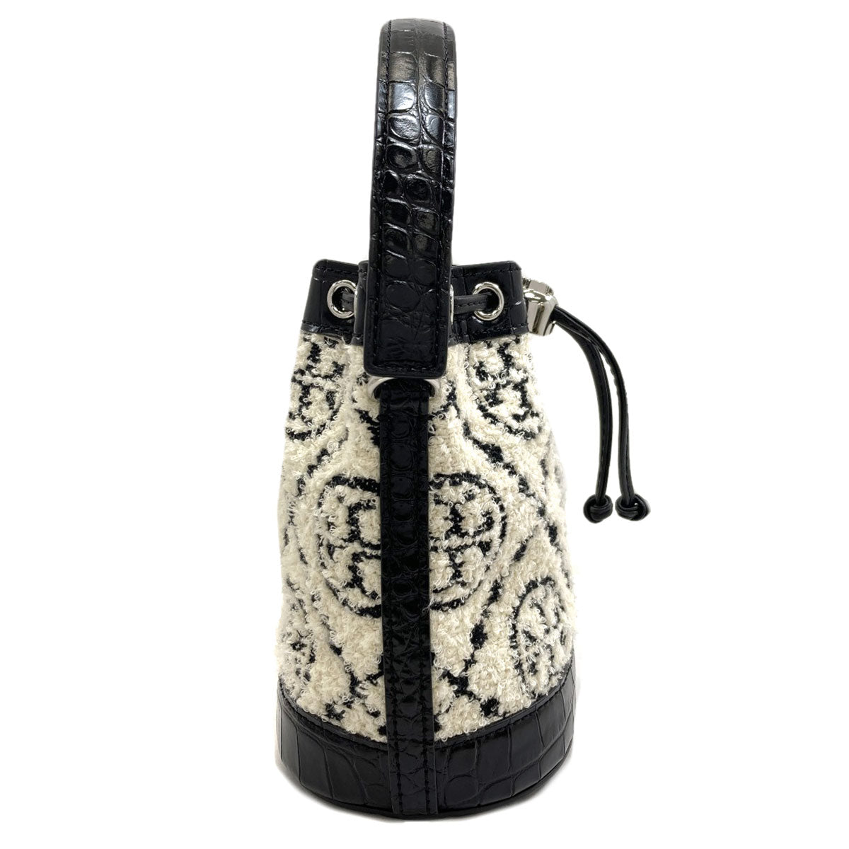 Tory Burch Boucle Mini Bucket 2WAY Handbag pile Ladies [Used]