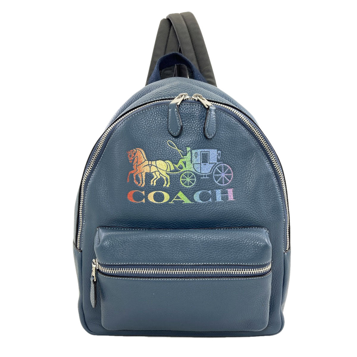 COACH F76772 Rainbow Horse and Carriage Backpack Â· Daypack Leather Ladies [Used]