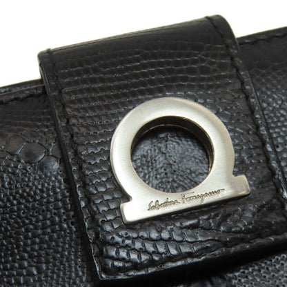 Salvatore Ferragamo Gancini Hardware motif Long wallet (with coin pocket) Leather Ladies [Used]