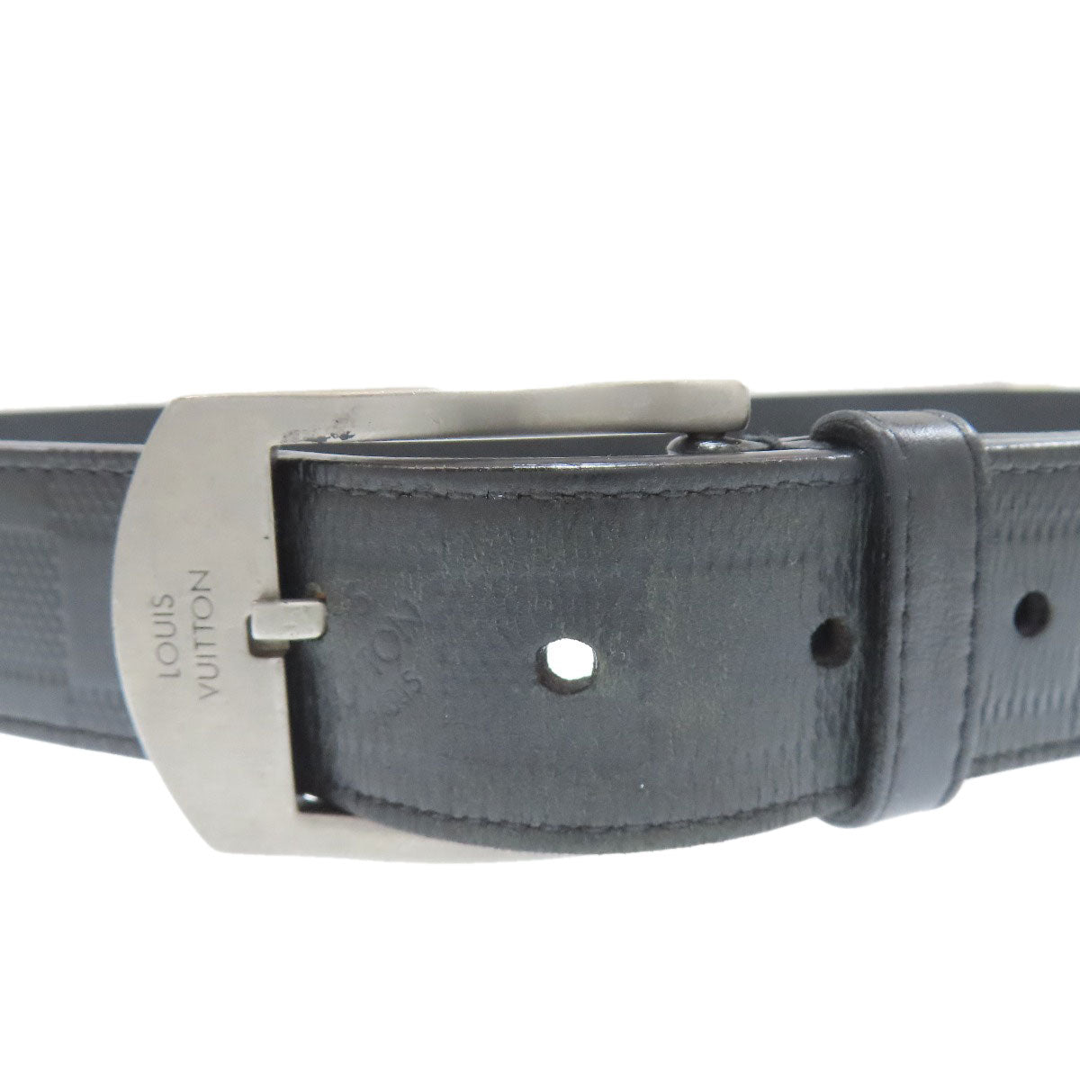 LOUIS VUITTON Saintur belt Damier Anfini mens [Used]