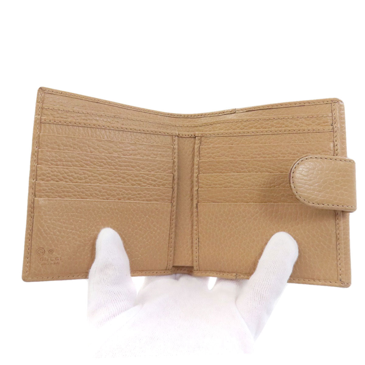 GUCCI 615525 Interlocking G outlet Bifold Wallet with Coin Pocket Leather Ladies [Used]