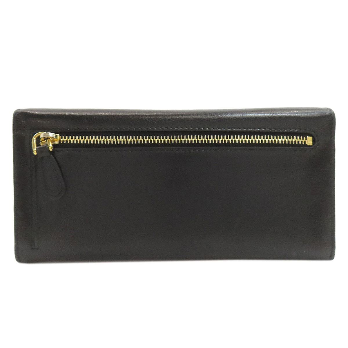 PRADA 1MH132 Triangle Long wallet (with coin pocket) Calf Ladies [Used]
