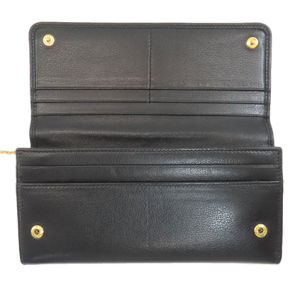 PRADA 1MH132 Triangle Long wallet (with coin pocket) Calf Ladies [Used]