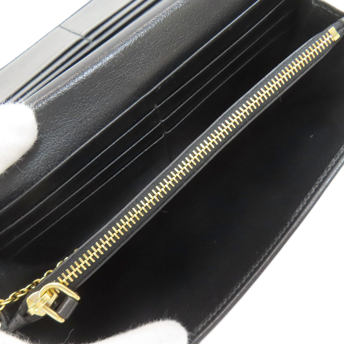 PRADA 1MH132 Triangle Long wallet (with coin pocket) Calf Ladies [Used]