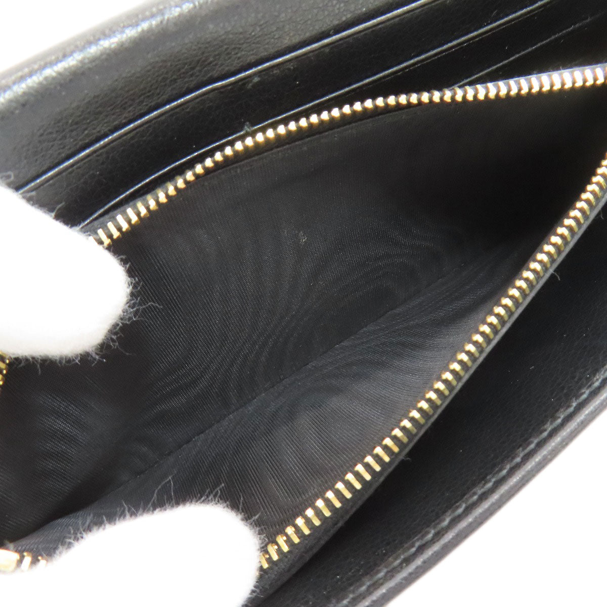 PRADA 1MH132 Triangle Long wallet (with coin pocket) Calf Ladies [Used]