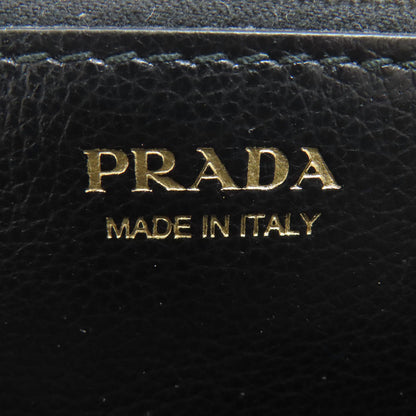 PRADA 1MH132 Triangle Long wallet (with coin pocket) Calf Ladies [Used]