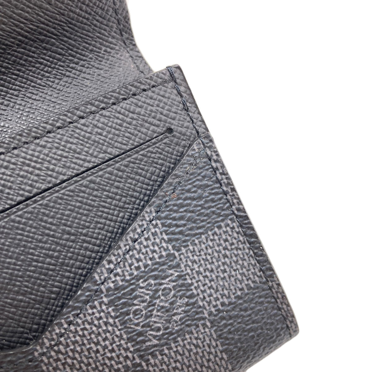 LOUIS VUITTON M63338 Anne Vert Cult De Visit Business Card Holder Card Case Damier canvas mens [Used]