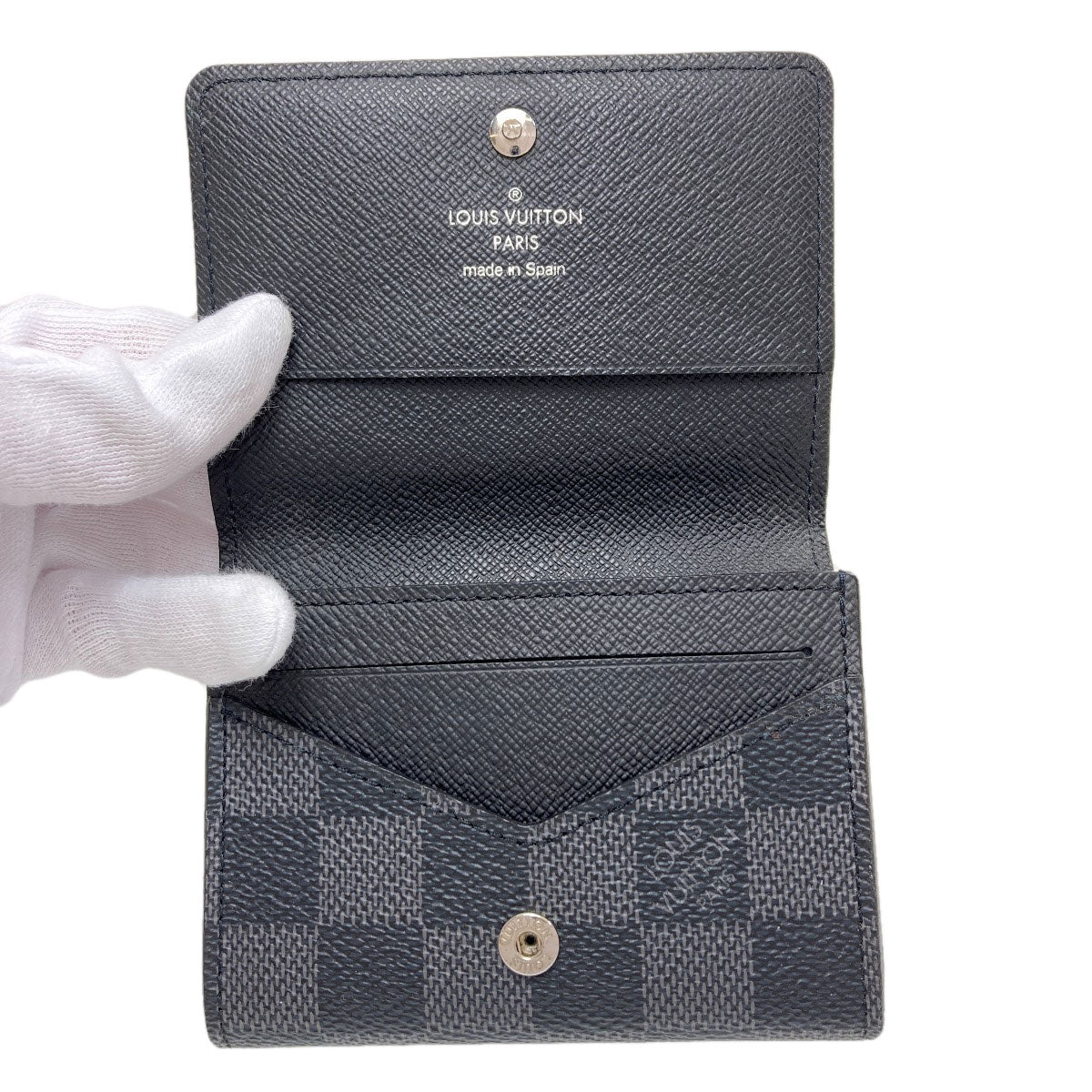 LOUIS VUITTON M63338 Anne Vert Cult De Visit Business Card Holder Card Case Damier canvas mens [Used]