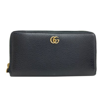 GUCCI 456117 Zip Around GG Marmont Double G Long wallet (with coin pocket) Calf Ladies [Used]