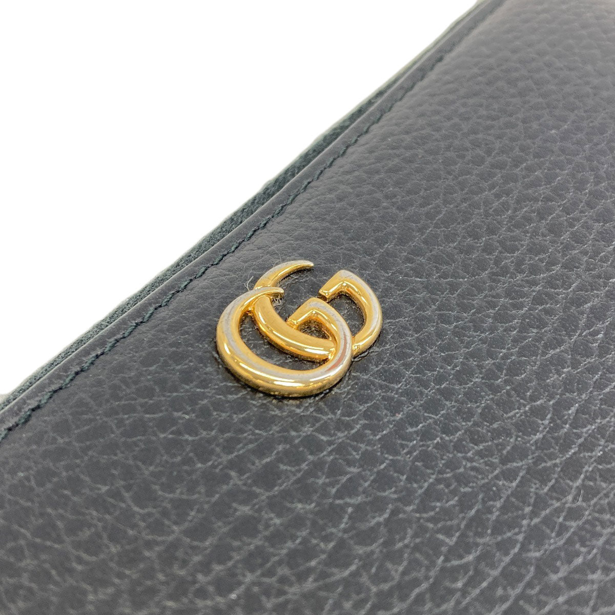 GUCCI 456117 Zip Around GG Marmont Double G Long wallet (with coin pocket) Calf Ladies [Used]