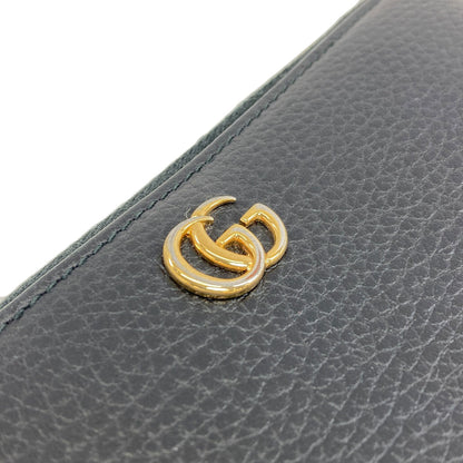 GUCCI 456117 Zip Around GG Marmont Double G Long wallet (with coin pocket) Calf Ladies [Used]