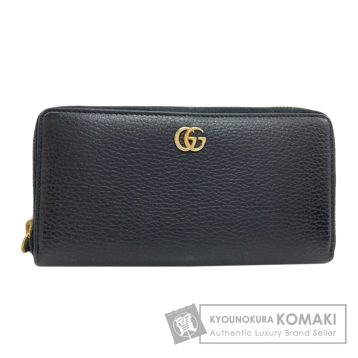 GUCCI 456117 Zip Around GG Marmont Double G Long wallet (with coin pocket) Calf Ladies [Used]