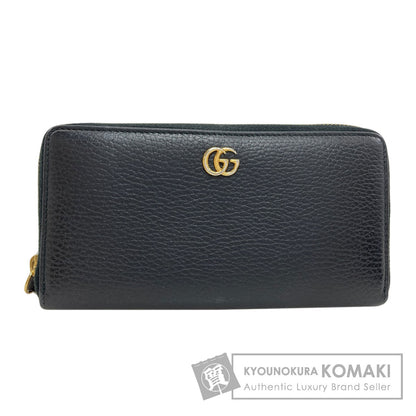 GUCCI 456117 Zip Around GG Marmont Double G Long wallet (with coin pocket) Calf Ladies [Used]