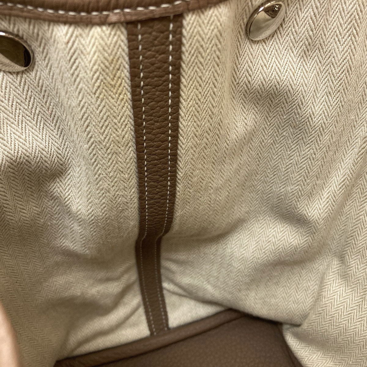 HERMES Garden Party PM Etoupe SilverHardware Tote Bag Negonda Ladies [Used]