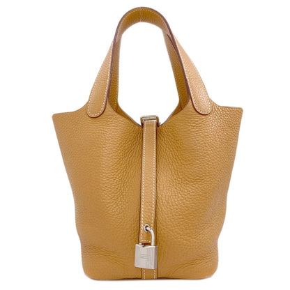 HERMES Picotin Lock PM Camel SilverHardware Handbag Taurillon Clemence Ladies [Used]