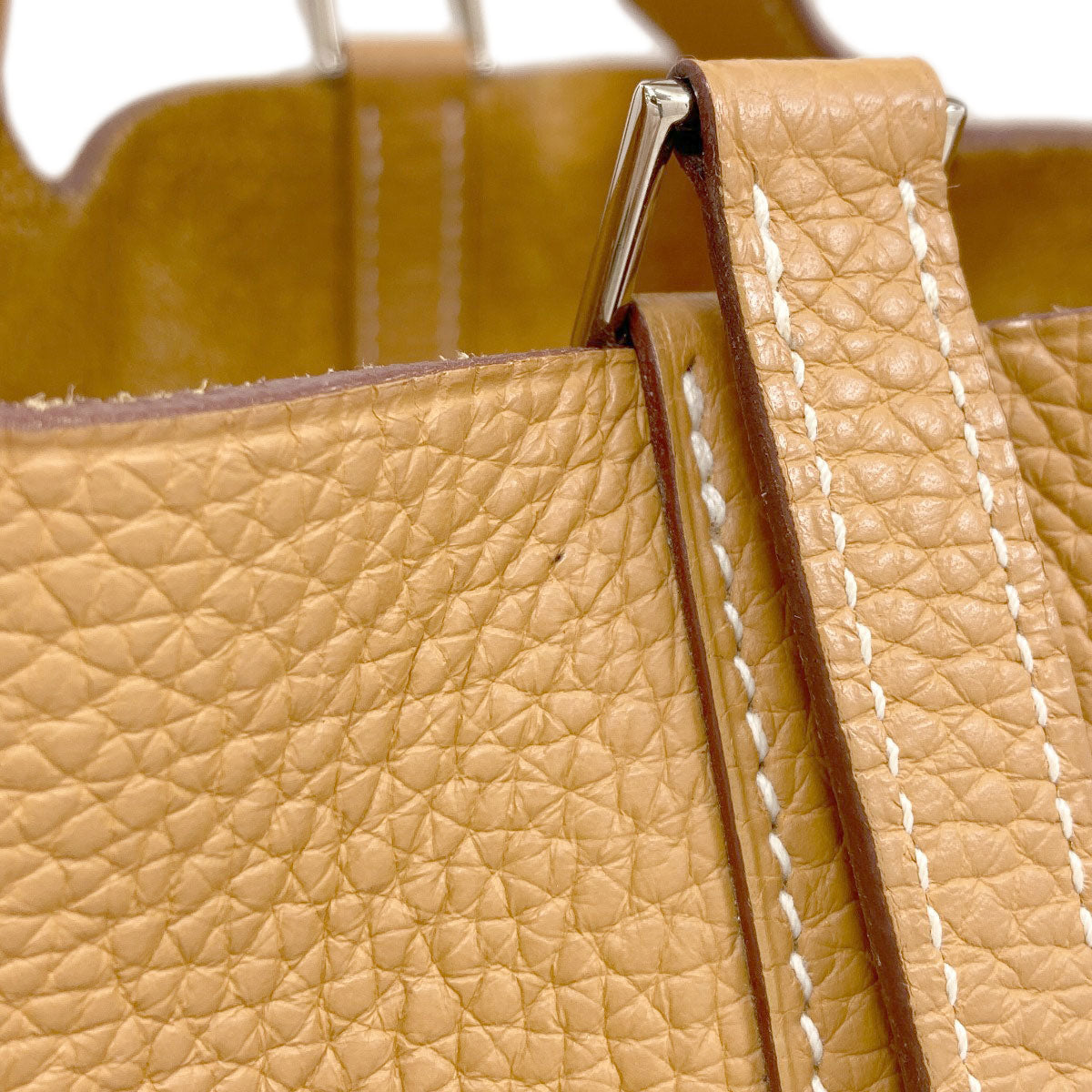 HERMES Picotin Lock PM Camel SilverHardware Handbag Taurillon Clemence Ladies [Used]