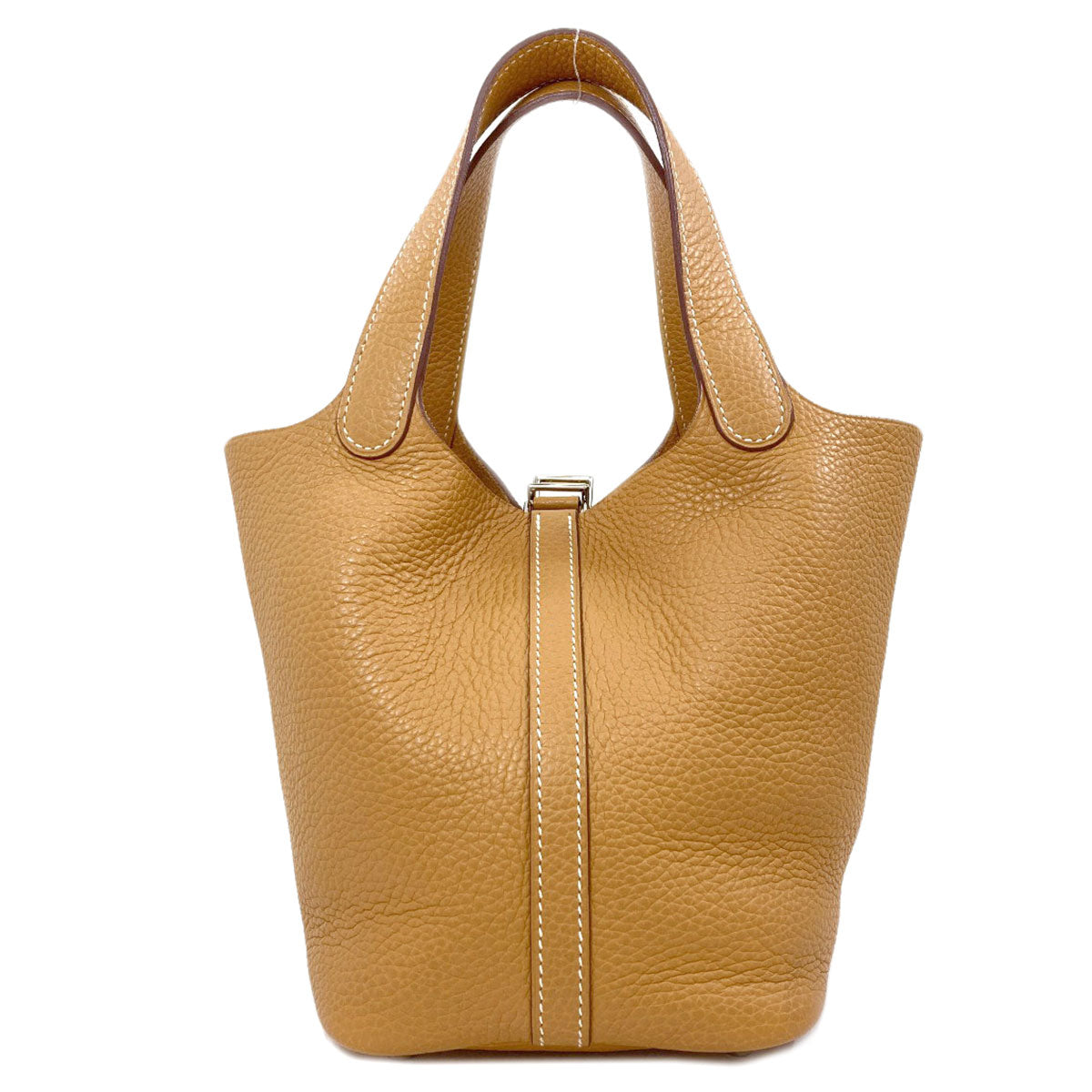 HERMES Picotin Lock PM Camel SilverHardware Handbag Taurillon Clemence Ladies [Used]