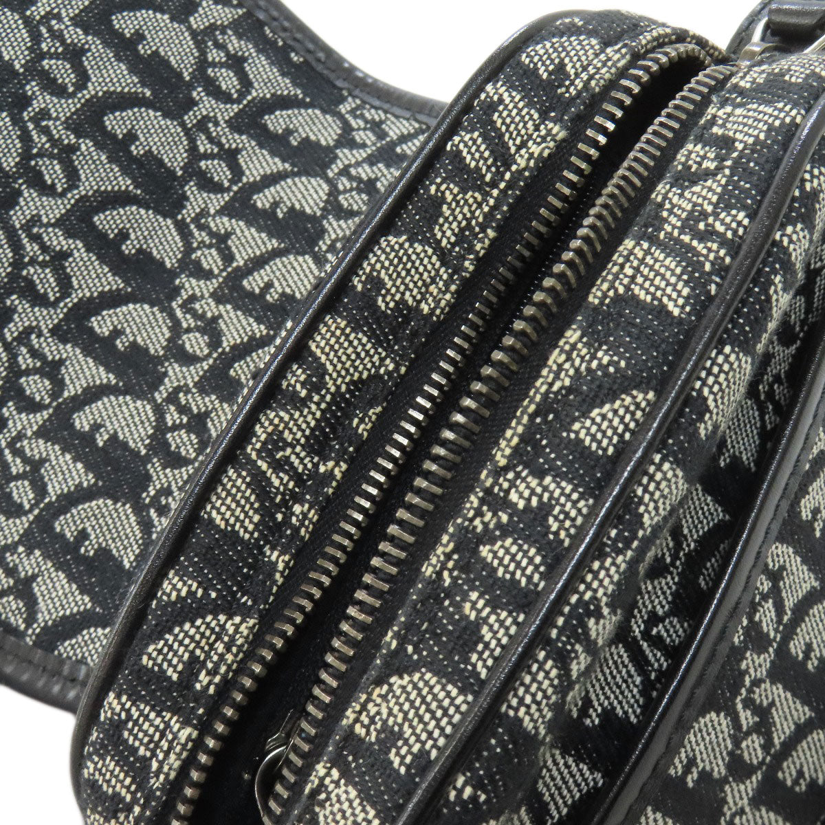 CHRISTIAN DIOR Trotter pattern Shoulder Bag Canvas Ladies [Used]