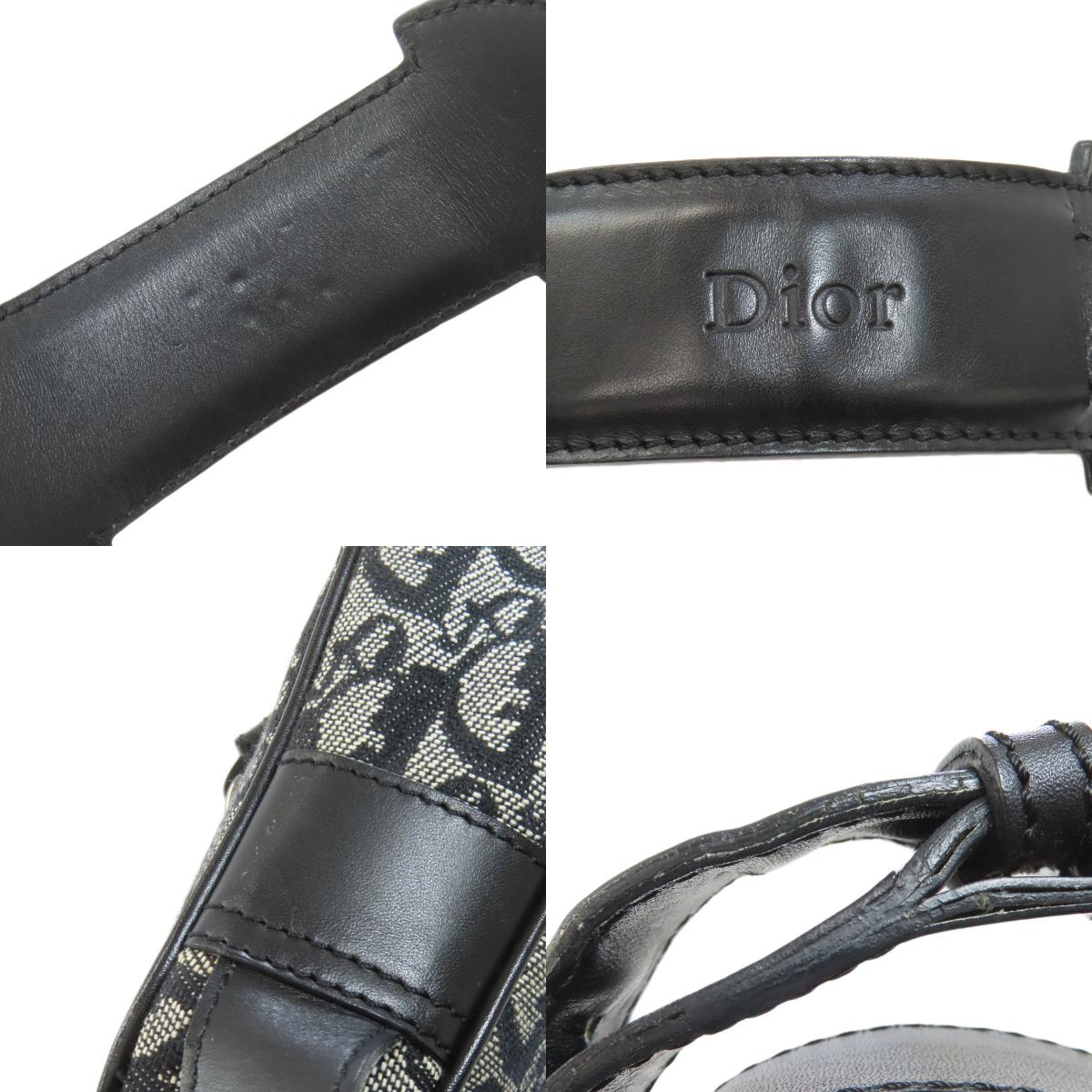 CHRISTIAN DIOR Trotter pattern Shoulder Bag Canvas Ladies [Used]