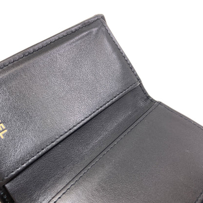 CHANEL COCO Mark Matelasse GoldHardware Bifold Wallet with Coin Pocket Grained Calfskin Skin Ladies [Used]