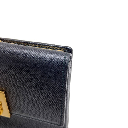 Salvatore Ferragamo GanciniHardware Bifold Wallet with Coin Pocket Leather Ladies [Used]