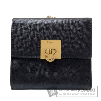 Salvatore Ferragamo GanciniHardware Bifold Wallet with Coin Pocket Leather Ladies [Used]