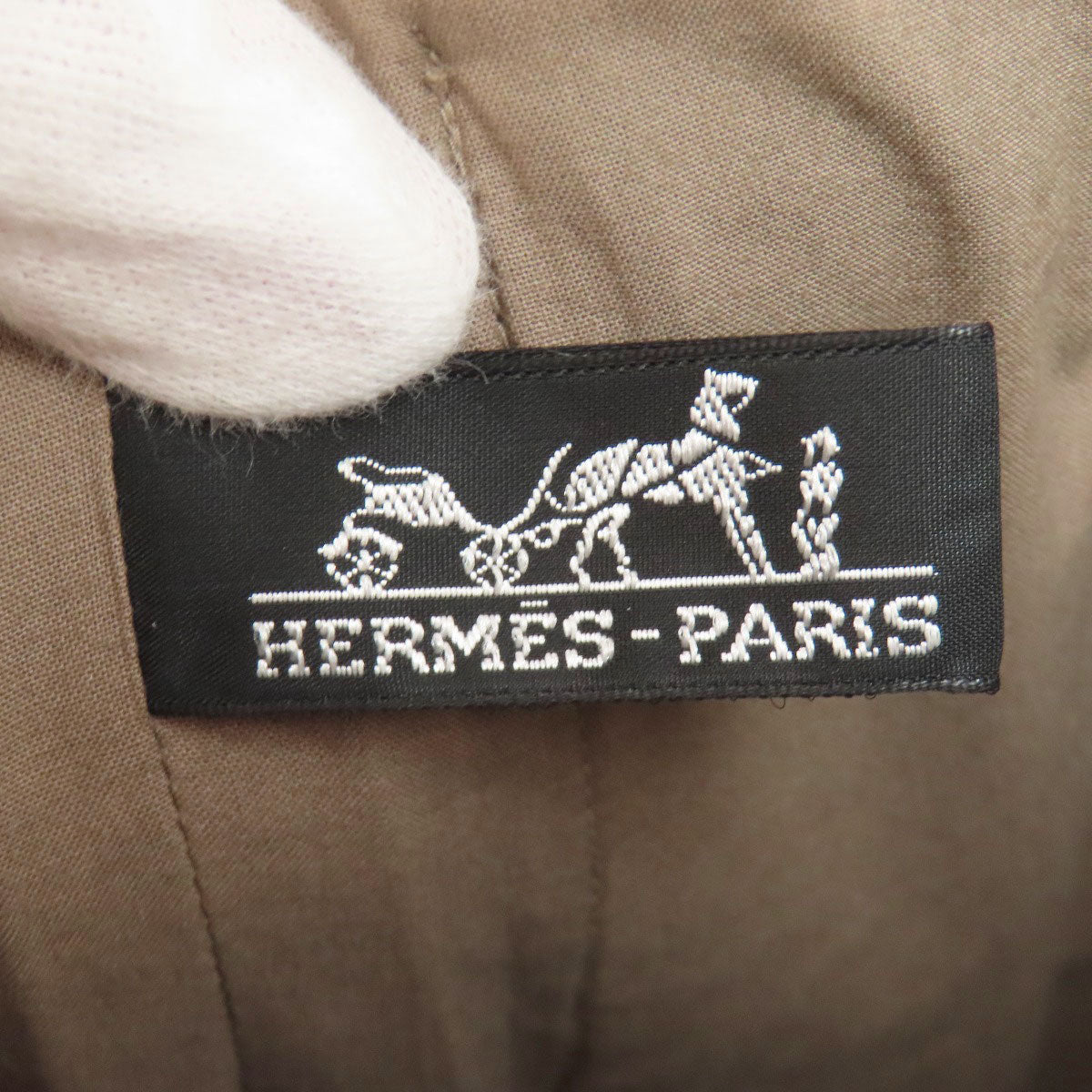 HERMES Amedaba PM SilverHardware Handbag wool Ladies [Used]