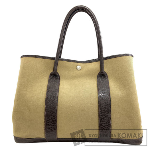 HERMES Garden Party PM Silver Hardware Tote Bag Towar Officche Ladies [Used]