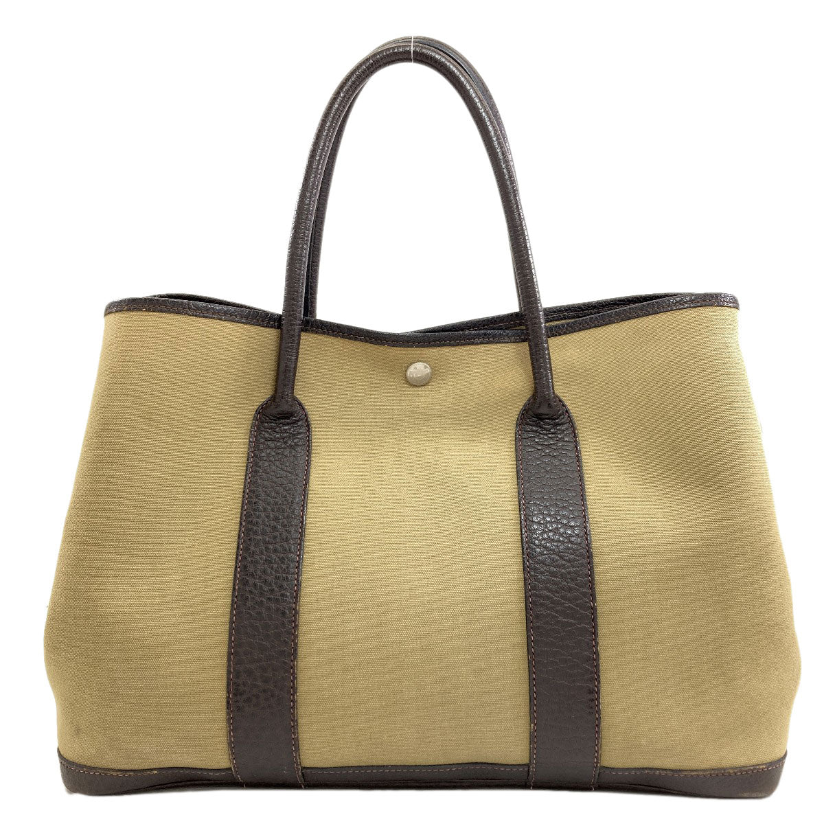 HERMES Garden Party PM Silver Hardware Tote Bag Towar Officche Ladies [Used]