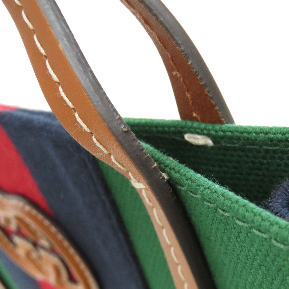 GUCCI 727701 Interlocking G 2WAY Tote Bag Canvas LeatherLadies [Used]