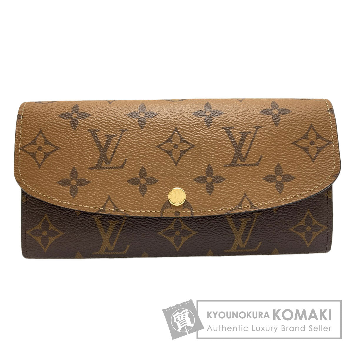 LOUIS VUITTON M82157 Portefeiulle ã» Emily Long wallet (with coin pocket) Monogram reverse Ladies [Used]