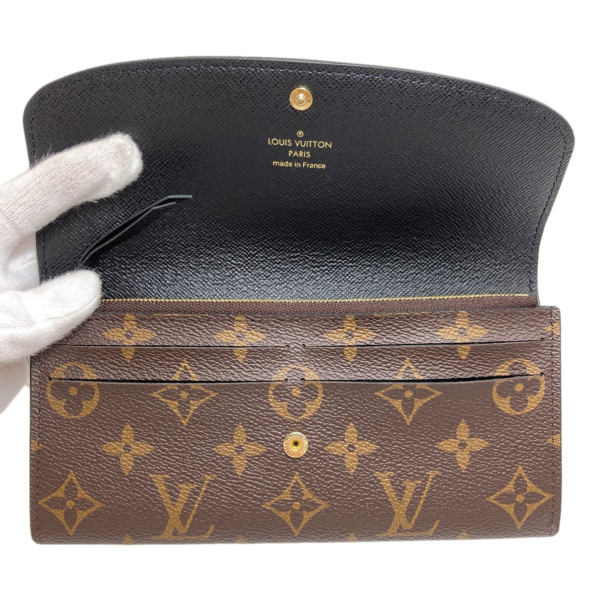 LOUIS VUITTON M82157 Portefeiulle ã» Emily Long wallet (with coin pocket) Monogram reverse Ladies [Used]