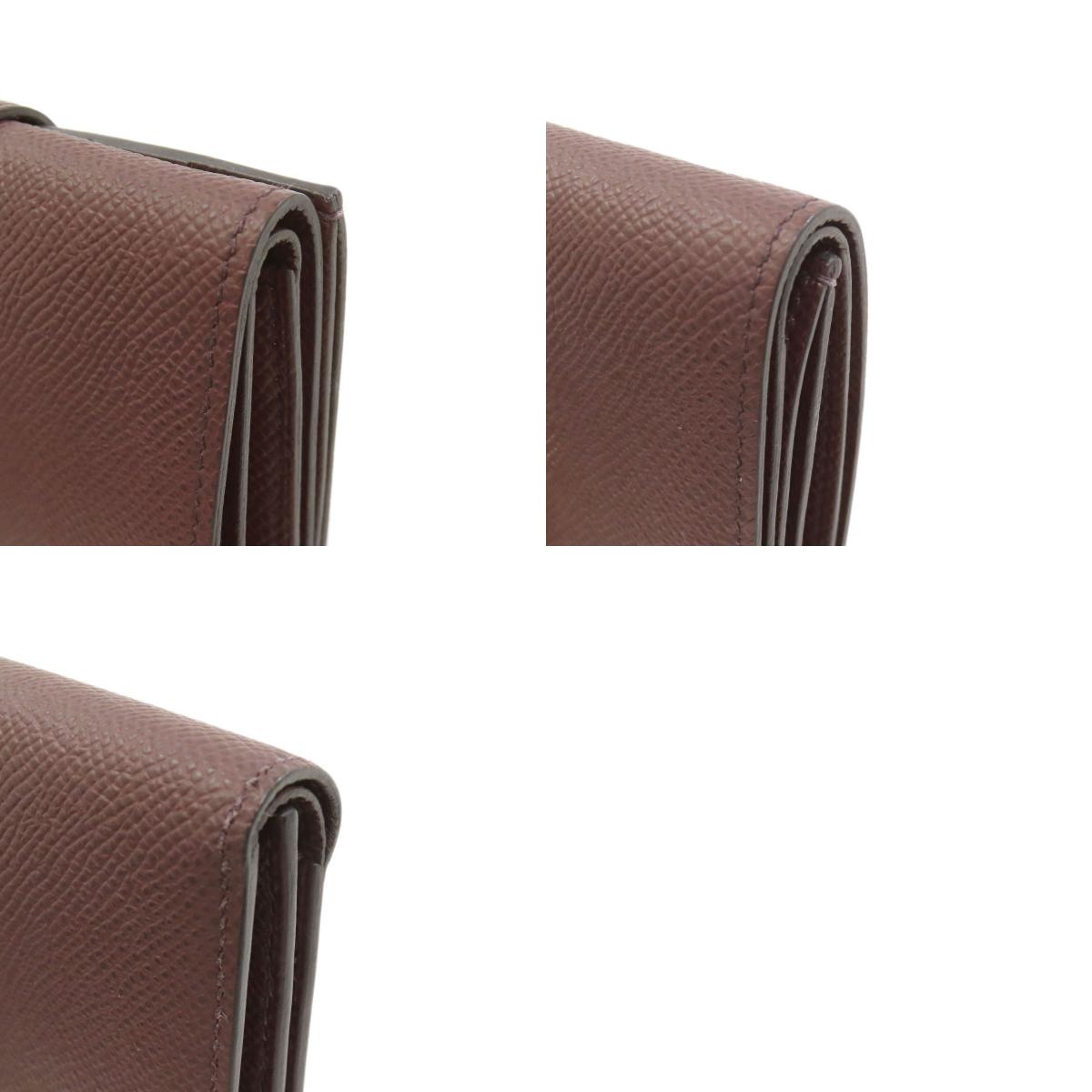 HERMES Bearn Combination Gold Hardware Bifold Wallet with Coin Pocket Epsom Ladies [Used]