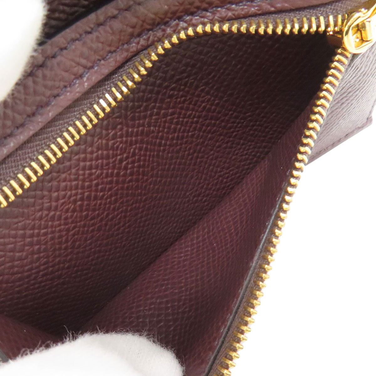 HERMES Bearn Combination Gold Hardware Bifold Wallet with Coin Pocket Epsom Ladies [Used]