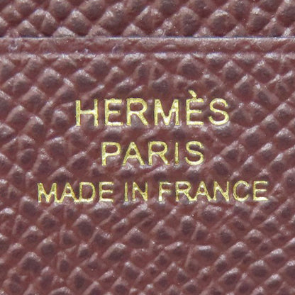 HERMES Bearn Combination Gold Hardware Bifold Wallet with Coin Pocket Epsom Ladies [Used]