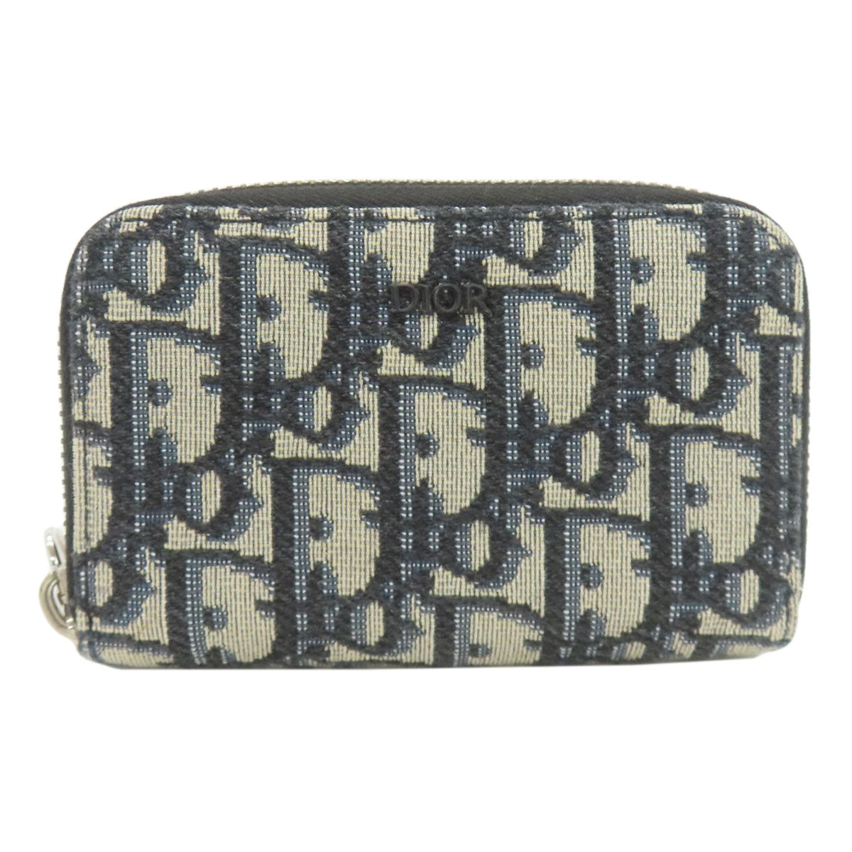 CHRISTIAN DIOR Oblique jacquard Card Case Canvas Ladies [Used]