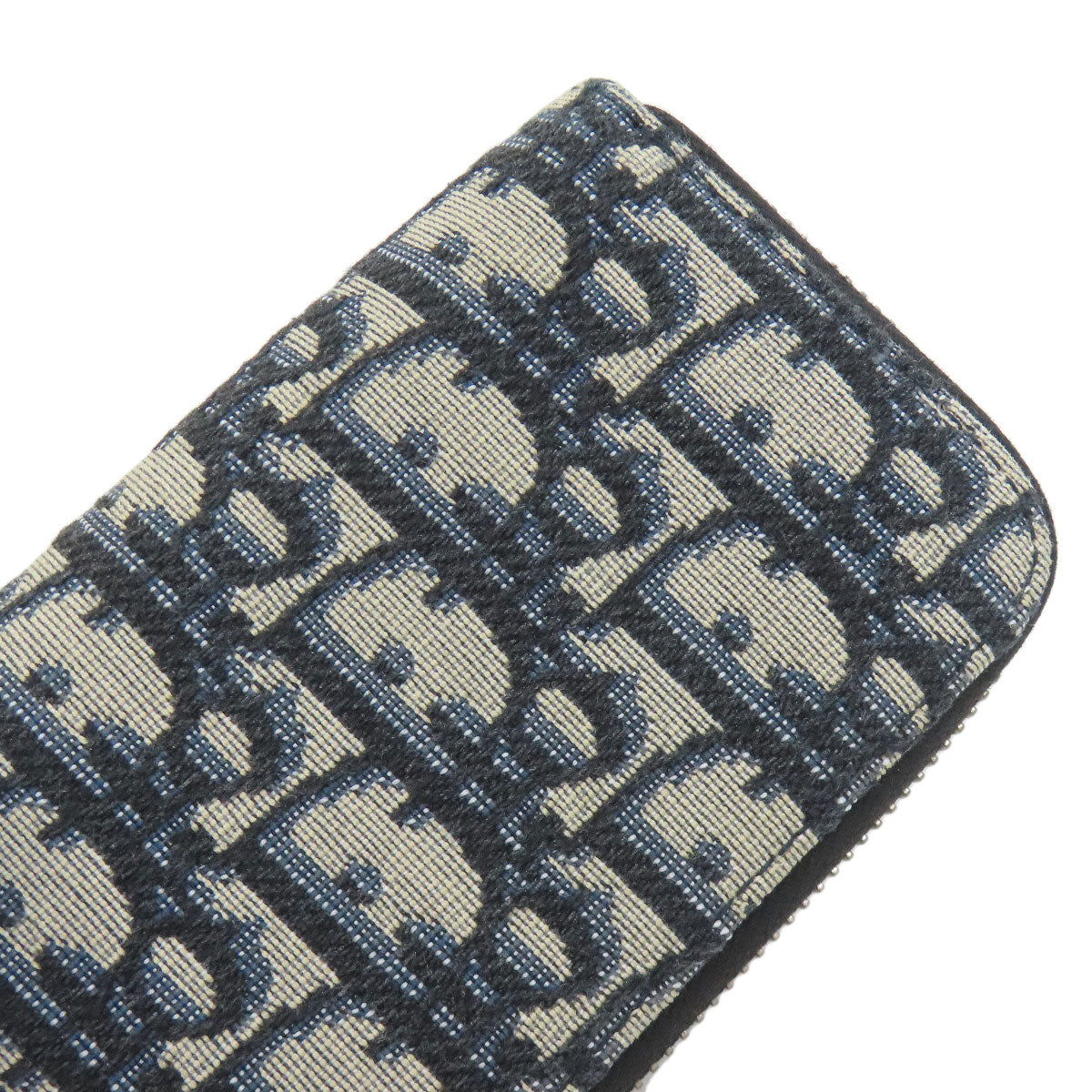CHRISTIAN DIOR Oblique jacquard Card Case Canvas Ladies [Used]