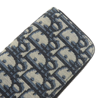 CHRISTIAN DIOR Oblique jacquard Card Case Canvas Ladies [Used]