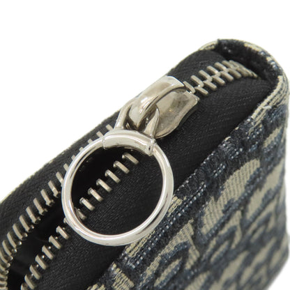 CHRISTIAN DIOR Oblique jacquard Card Case Canvas Ladies [Used]