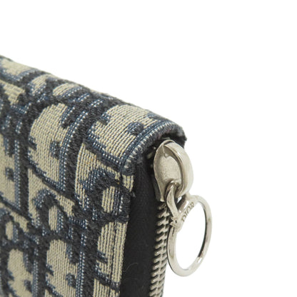 CHRISTIAN DIOR Oblique jacquard Card Case Canvas Ladies [Used]