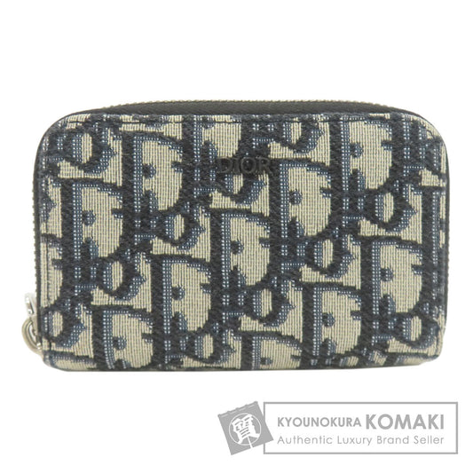 CHRISTIAN DIOR Oblique jacquard Card Case Canvas Ladies [Used]