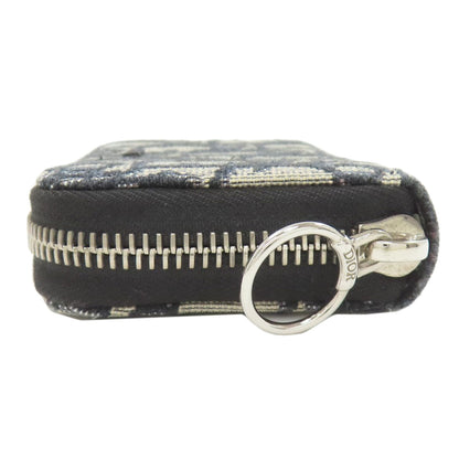 CHRISTIAN DIOR Oblique jacquard Card Case Canvas Ladies [Used]