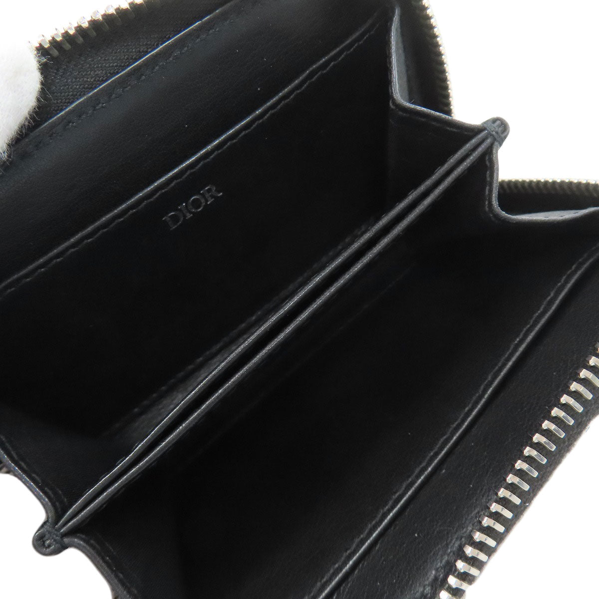 CHRISTIAN DIOR Oblique jacquard Card Case Canvas Ladies [Used]