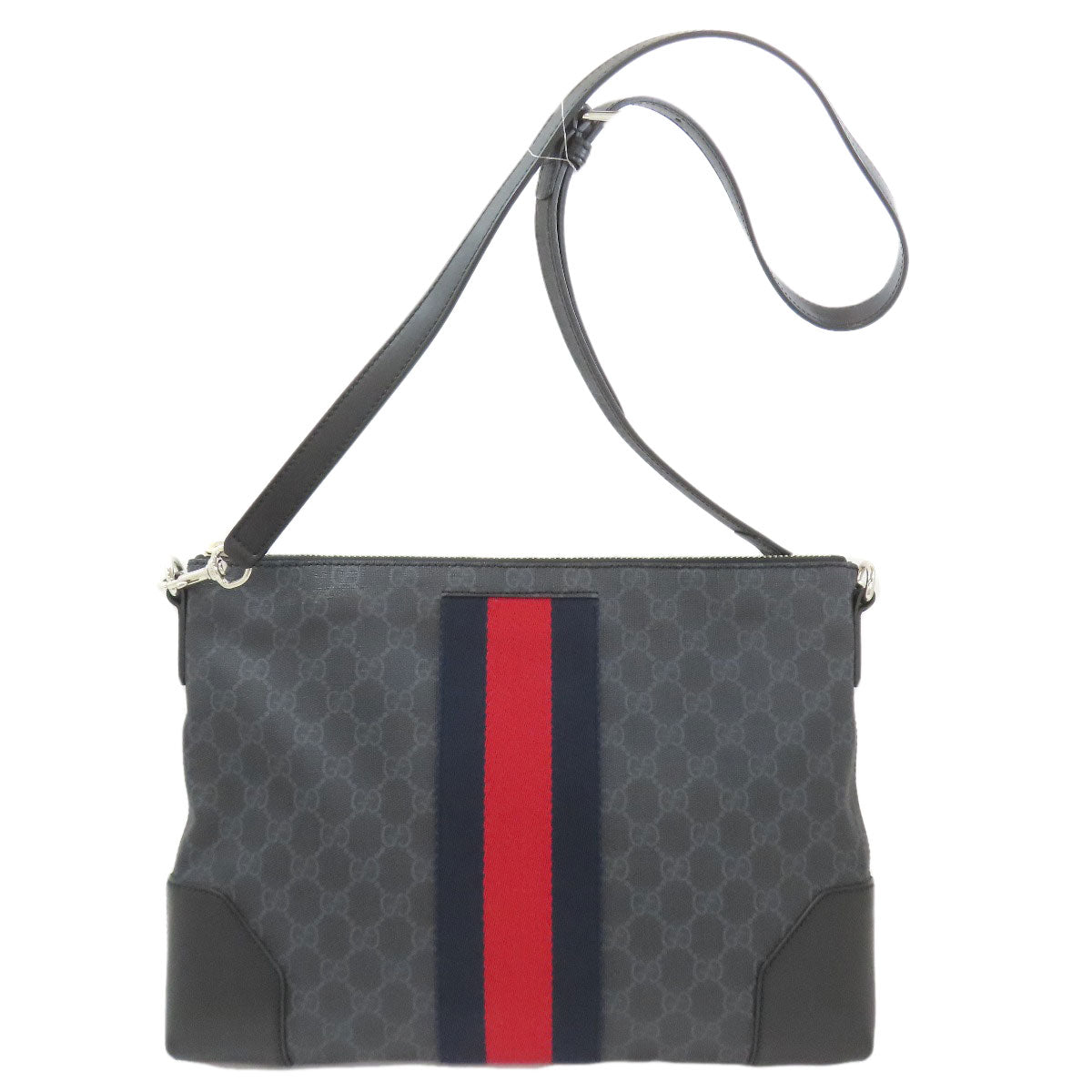 GUCCI 474139 Long Shoulder GG Supreme Shoulder Bag PVC Canvasmens [Used]