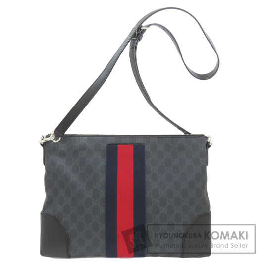 GUCCI 474139 Long Shoulder GG Supreme Shoulder Bag PVC Canvasmens [Used]
