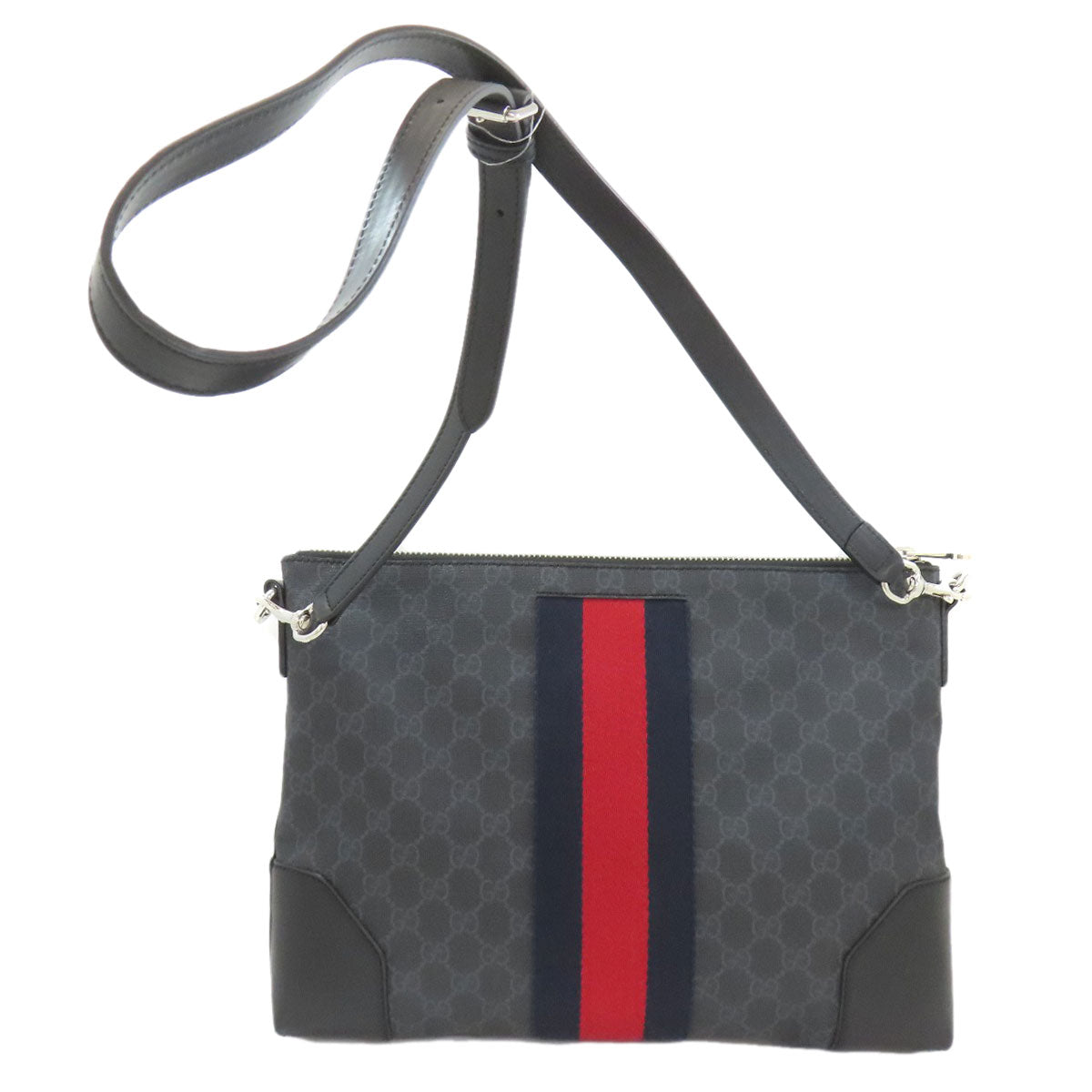 GUCCI 474139 Long Shoulder GG Supreme Shoulder Bag PVC Canvasmens [Used]