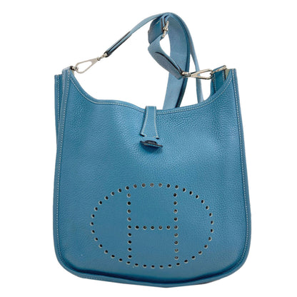 HERMES Evelyne 3 PM Blue Jean SilverHardware Shoulder Bag Taurillon Clemence Ladies [Used]